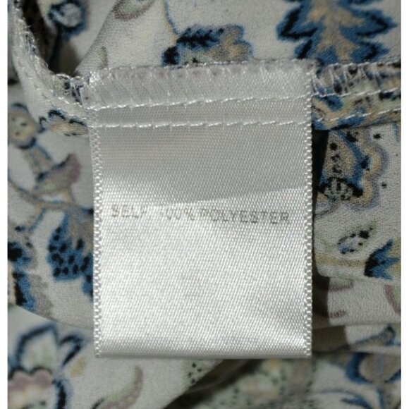 Rose + Olive Womens Blue Floral Button Up V-Neck Blouse Top Plus Size 2X Office - Picture 9 of 10